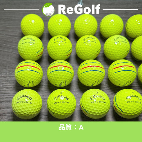 【中古】 ロストボール キャロウェイ ERC SOFT トリプルトラック イエロー 2023年モデル 20球 Aランク ゴルフボール リゴルフ