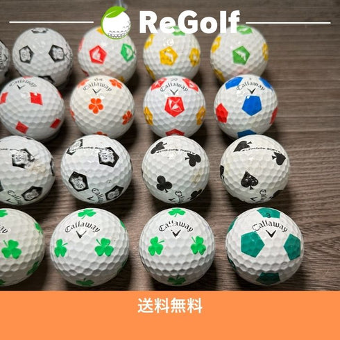 【中古】 ロストボール キャロウェイ クロムソフト TRUVIS レア柄 年式混合 20球 ACランク ゴルフボール リゴルフ