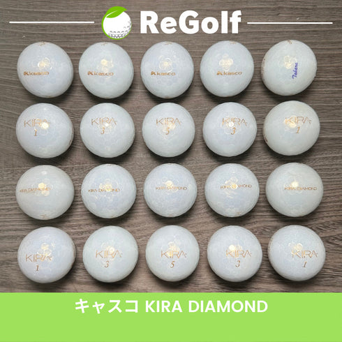 【中古】 ロストボール キャスコ KIRA キラ ダイヤモンド ホワイト 20球 Aぉ試ランク ゴルフボール リゴルフ