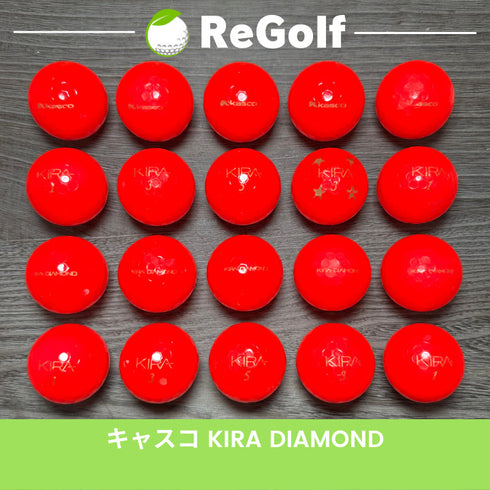 【中古】 ロストボール キャスコ KIRA キラ ダイヤモンド レッド 20球 Aぉ試ランク ゴルフボール リゴルフ