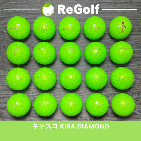 【中古】 ロストボール キャスコ KIRA キラ ダイヤモンド グリーン 20球 Aぉ試ランク ゴルフボール リゴルフ