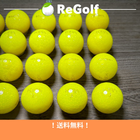 【中古】 ロストボール キャスコ KIRA キラ クリスタル イエロー 20球 Aぉ試ランク ゴルフボール リゴルフ