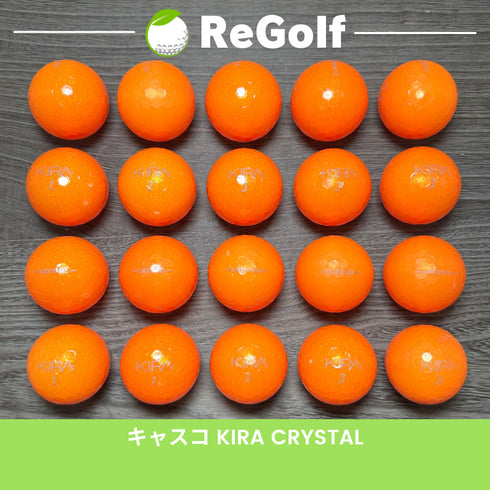 【中古】 ロストボール キャスコ KIRA キラ クリスタル オレンジ 20球 Aぉ試ランク ゴルフボール リゴルフ