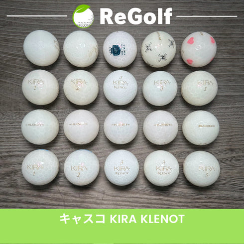 【中古】 ロストボール キャスコ KIRA キラ KLENOT クレノ ホワイト 20球 ACランク ゴルフボール リゴルフ