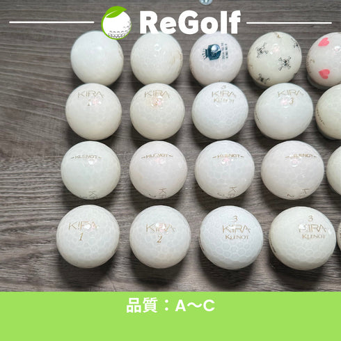 【中古】 ロストボール キャスコ KIRA キラ KLENOT クレノ ホワイト 20球 ACランク ゴルフボール リゴルフ