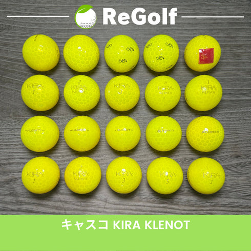 【中古】 ロストボール キャスコ KIRA キラ クレノ イエロー 20球 ACランク ゴルフボール リゴルフ