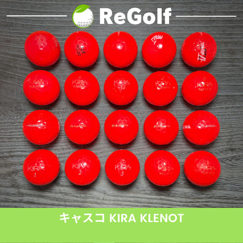 【中古】 ロストボール キャスコ KIRA キラ KLENOT クレノ レッド 20球 ACランク ゴルフボール リゴルフ