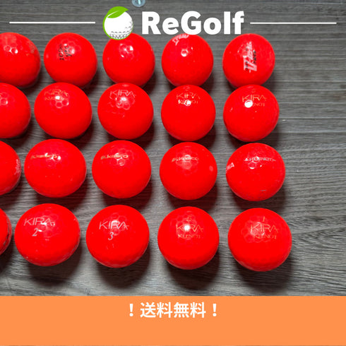 【中古】 ロストボール キャスコ KIRA キラ KLENOT クレノ レッド 20球 ACランク ゴルフボール リゴルフ