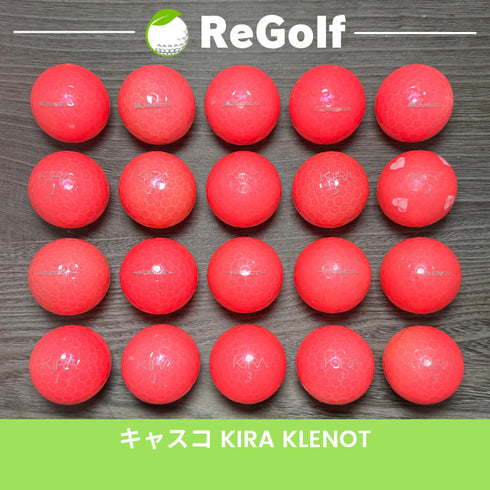 【中古】 ロストボール キャスコ KIRA キラ KLENOT クレノ ピンク 20球 ACランク ゴルフボール リゴルフ
