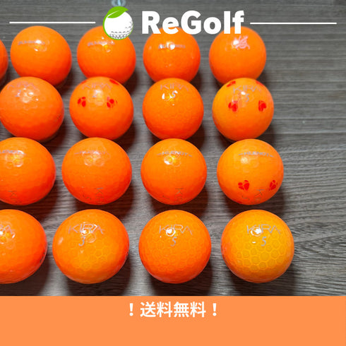 【中古】 ロストボール キャスコ KIRA キラ クレノ オレンジ 年式混合 20球 ACランク ゴルフボール リゴルフ