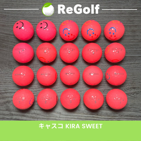 【中古】 ロストボール キャスコ KIRA キラ スウィート ピンク 20球 Cランク ゴルフボール リゴルフ