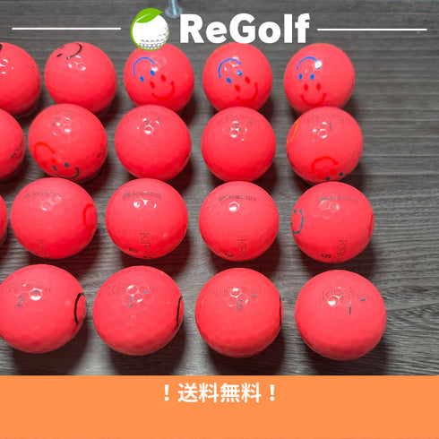 【中古】 ロストボール キャスコ KIRA キラ スウィート ピンク 20球 Cランク ゴルフボール リゴルフ