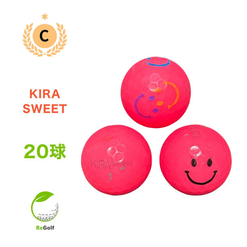 【中古】 ロストボール キャスコ KIRA キラ スウィート ピンク 20球 Cランク ゴルフボール リゴルフ
