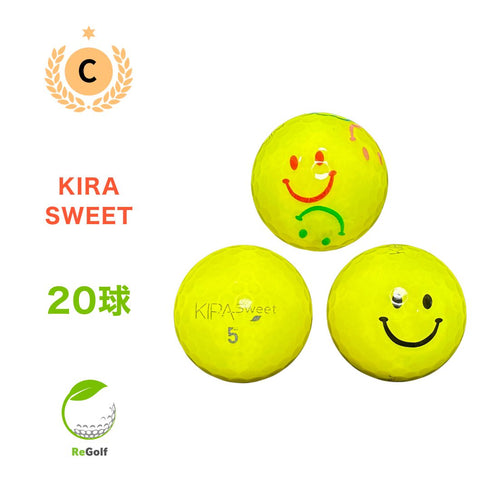 【中古】 ロストボール キャスコ KIRA キラ スウィート イエロー 20球 Cランク ゴルフボール リゴルフ