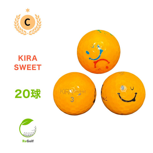 【中古】 ロストボール キャスコ KIRA キラ スウィート オレンジ 20球 Cランク ゴルフボール リゴルフ