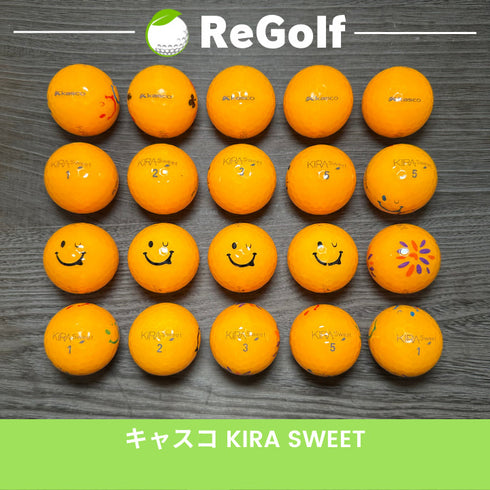 【中古】 ロストボール キャスコ KIRA キラ スウィート オレンジ 20球 Cランク ゴルフボール リゴルフ