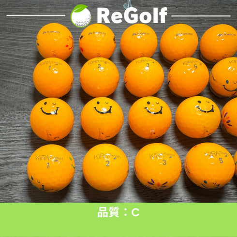 【中古】 ロストボール キャスコ KIRA キラ スウィート オレンジ 20球 Cランク ゴルフボール リゴルフ