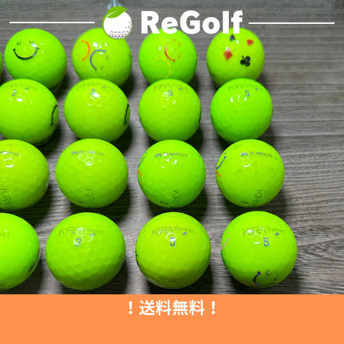 【中古】 ロストボール キャスコ KIRA キラ スウィート グリーン 20球 Cランク ゴルフボール リゴルフ