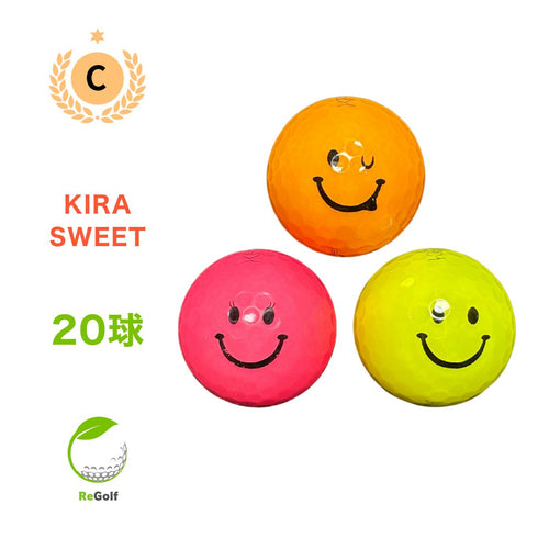 【中古】 ロストボール キャスコ KIRA キラ スウィート マルチカラー 20球 Cランク ゴルフボール リゴルフ