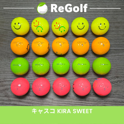 【中古】 ロストボール キャスコ KIRA キラ スウィート マルチカラー 20球 Cランク ゴルフボール リゴルフ