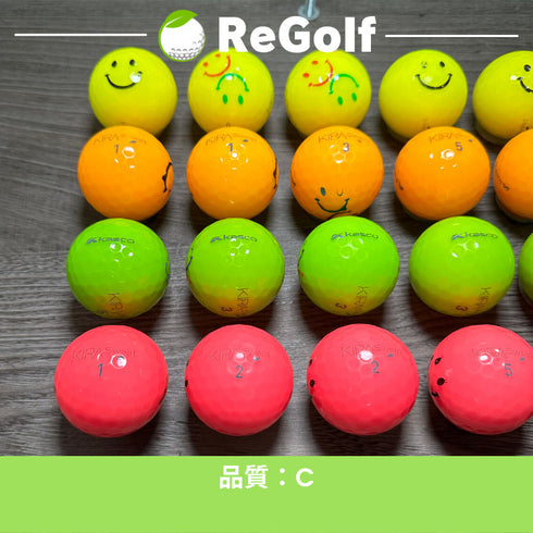 【中古】 ロストボール キャスコ KIRA キラ スウィート マルチカラー 20球 Cランク ゴルフボール リゴルフ