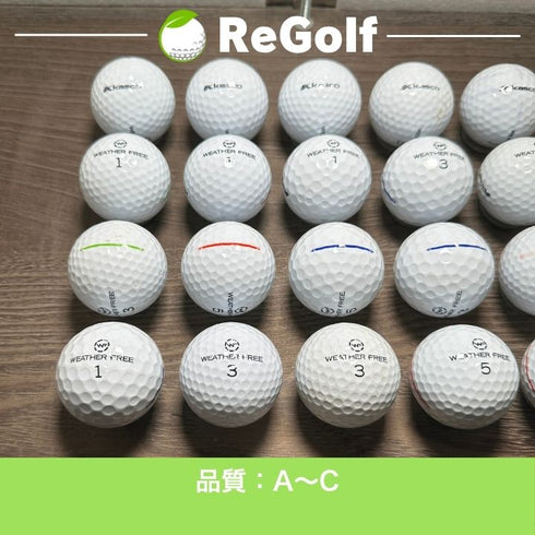 【中古】 ロストボール キャスコ ウェザーフリー ホワイト 混合 雨用など 20球 ACランク ゴルフボール リゴルフ