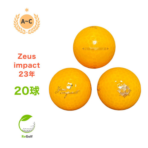【中古】 ロストボール キャスコ ゼウスインパクト オレンジ 2023年モデル 20球 ACランク ゴルフボール リゴルフ