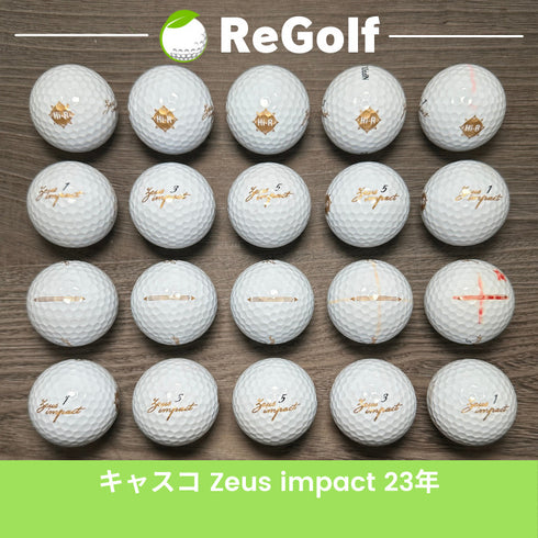 【中古】 ロストボール キャスコ ゼウスインパクト ホワイト 2023年モデル 20球 ACランク ゴルフボール リゴルフ
