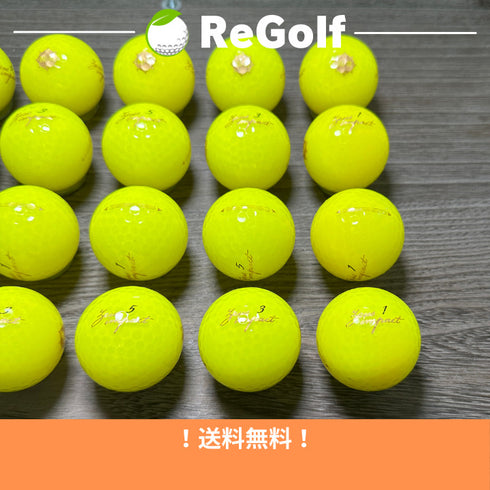 【中古】 ロストボール ゼウスインパクト イエロー 2023年モデル 20球 ACランク ゴルフボール リゴルフ