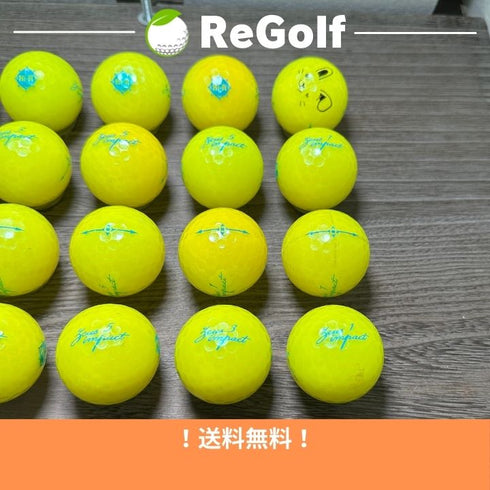 【中古】 ロストボール キャスコ ゼウスインパクト イエロー 2022年モデル 20球 ACランク ゴルフボール リゴルフ