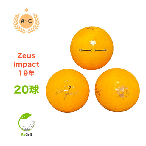 【中古】 ロストボール キャスコ ゼウスインパクト オレンジ 2019年モデル 20球 ACランク ゴルフボール リゴルフ