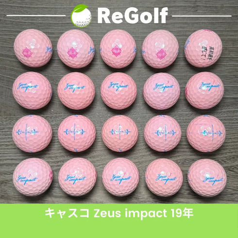 【中古】 ロストボール キャスコ ゼウスインパクト 女子 ピンク 2019年モデル 20球 ACランク ゴルフボール リゴルフ