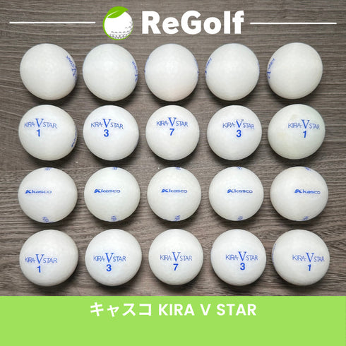 【中古】 ロストボール キャスコ KIRA キラ V スター ホワイト 20球 Cランク ゴルフボール リゴルフ