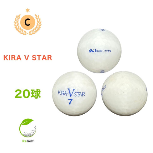 【中古】 ロストボール キャスコ KIRA キラ V スター マット ホワイト 20球 Cランク ゴルフボール リゴルフ