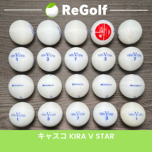 【中古】 ロストボール キャスコ KIRA キラ V スター マット ホワイト 20球 Cランク ゴルフボール リゴルフ