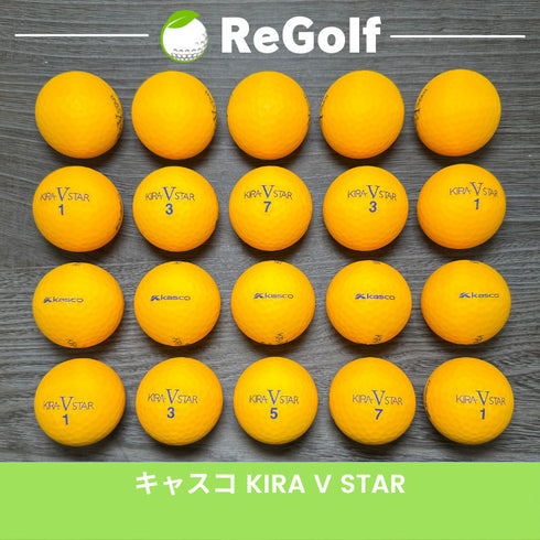【中古】 ロストボール キャスコ KIRA キラ V スター マット オレンジ 20球 Aランク ゴルフボール リゴルフ