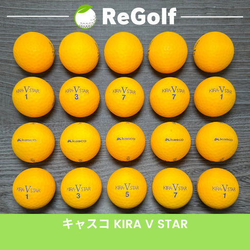 【中古】 ロストボール キャスコ KIRA キラ V スター マット オレンジ 20球 Bランク ゴルフボール リゴルフ