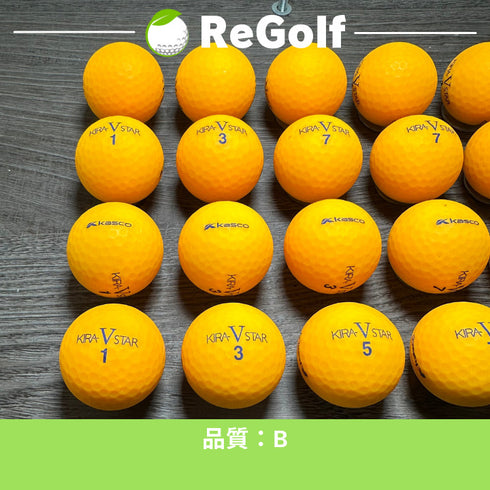 【中古】 ロストボール キャスコ KIRA キラ V スター マット オレンジ 20球 Bランク ゴルフボール リゴルフ