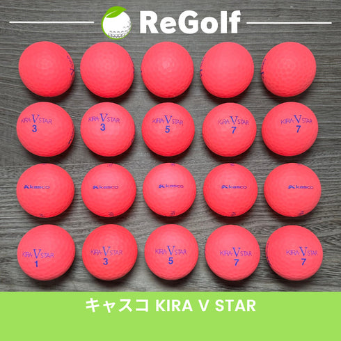 【中古】 ロストボール キャスコ KIRA キラ V スター マット ピンク 20球 Bランク ゴルフボール リゴルフ