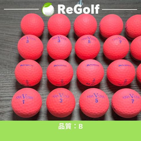 【中古】 ロストボール キャスコ KIRA キラ V スター マット ピンク 20球 Bランク ゴルフボール リゴルフ