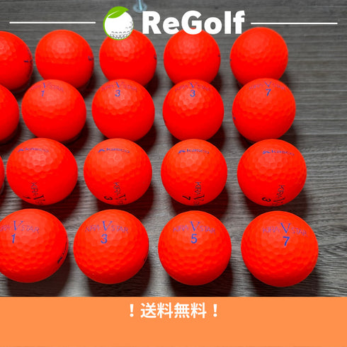 【中古】 ロストボール キャスコ KIRA キラ V スター マット レッド 20球 Aランク ゴルフボール リゴルフ