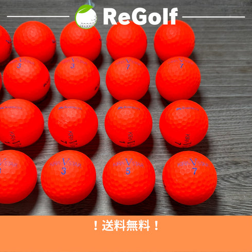 【中古】 ロストボール キャスコ KIRA キラ V スター マット レッド 20球 Bランク ゴルフボール リゴルフ