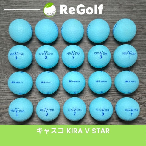 【中古】 ロストボール キャスコ キラ V スター マット ブルー 20球 Bランク ゴルフボール リゴルフ