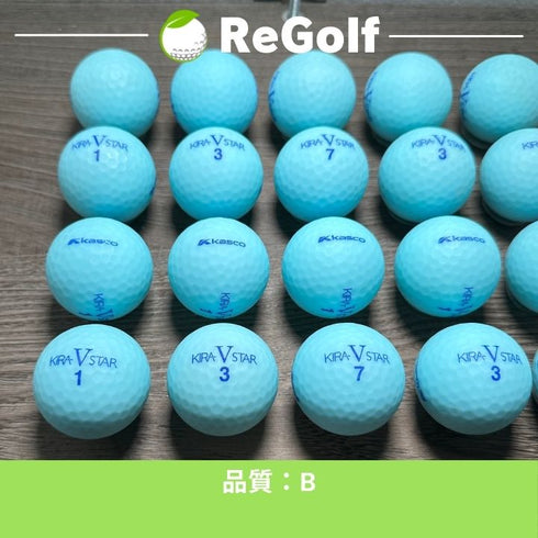 【中古】 ロストボール キャスコ キラ V スター マット ブルー 20球 Bランク ゴルフボール リゴルフ