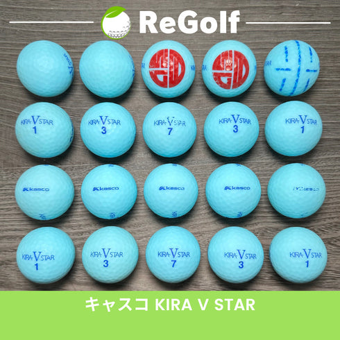 【中古】 ロストボール キャスコ KIRA キラ V スター マット ブルー 20球 Cランク ゴルフボール リゴルフ