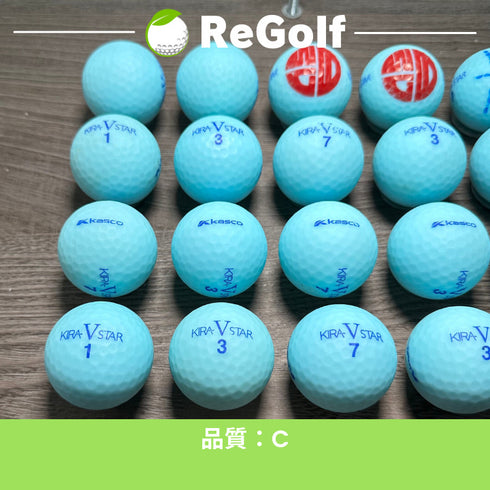 【中古】 ロストボール キャスコ KIRA キラ V スター マット ブルー 20球 Cランク ゴルフボール リゴルフ