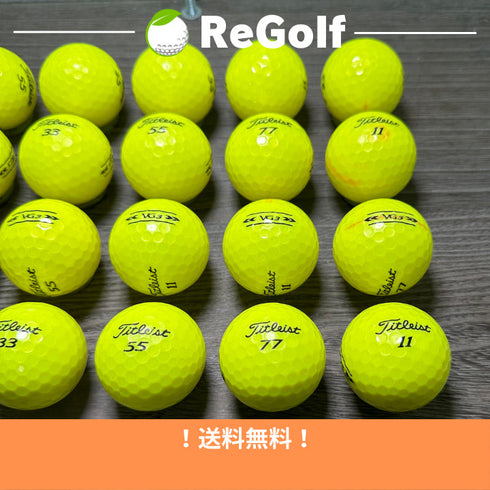 【中古】 ロストボール タイトリスト VG3 イエロー 2022年モデル 20球 Cランク ゴルフボール リゴルフ