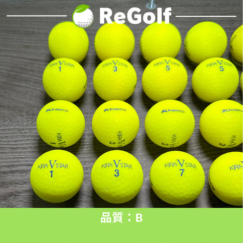 【中古】 ロストボール キャスコ KIRA キラ V スター イエロー 20球 Bランク ゴルフボール リゴルフ