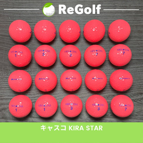 【中古】 ロストボール キャスコ KIRA キラ スター ピンク 20球 Aランク ゴルフボール リゴルフ