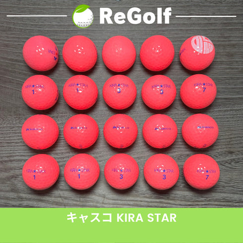 【中古】 ロストボール キャスコ KIRA キラ スター ピンク 年式混合 20球 Cランク ゴルフボール リゴルフ